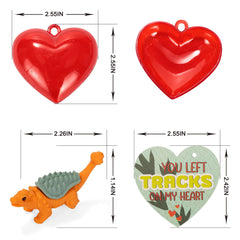 30-Piece Dinosaur Eraser Set with Valentine's Day Cards for Kids Classroom Exchange Gifts