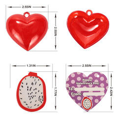 28-Piece Valentine's Fruit Eraser Set with Hearts and Cards for Kids Classroom Exchange Gifts