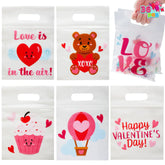 Valentine's Day Cellophane Gift Bags - 36 Pcs with 6 Themed Designs