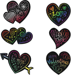 Valentine's Day Heart-Shaped Scratch Sticker Roll Gift Cards