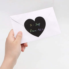Valentine's Day Heart-Shaped Scratch Sticker Roll Gift Cards