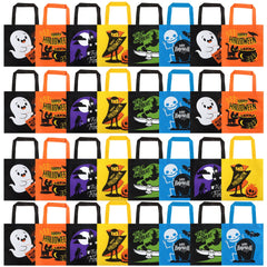 32-Pack Halloween Non-Woven Colorful Tote Gift Bags