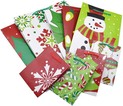 20 Christmas Goody Gift Bags with Handles, Assorted Sizes