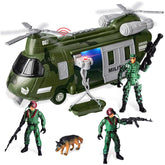 Friction Powered Helicopter Transport Toy