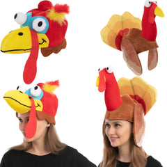 2-Pack Silly Thanksgiving Turkey Hat