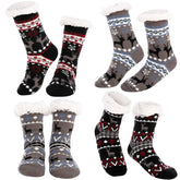 Premium Fleece Crew Socks - 4 Pack