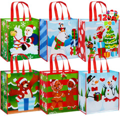 Tote Bags, 6 Designs, 12 Pcs
