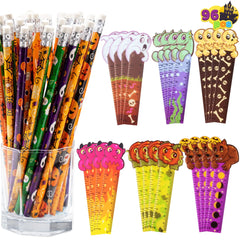 Halloween Pencil & Ruler Set - 96 Pieces