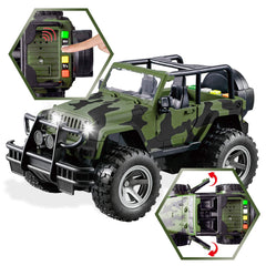 Friction Powered Helicopter & Military Truck Set