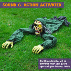 Halloween Climbing Zombie Groundbreaker (Green)