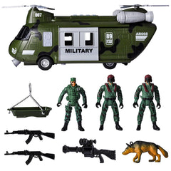 Friction Powered Helicopter Transport Toy