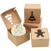24 Kraft Cardboard Bakery Cookie Boxes