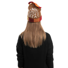 2-Piece Thanksgiving Pom-Pom Beanie Hats