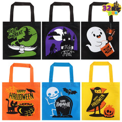 32-Pack Halloween Non-Woven Colorful Tote Gift Bags