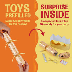 8-Piece Thanksgiving Cracker Set in Gold Theme