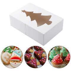 White Treat Boxes with Window, 24 Count