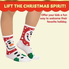 12 Days of Socks Advent Calendar - 12 Pairs (Santa, Snowman, Reindeer, Gingerbread Man)