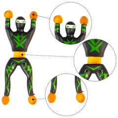 28 Pcs Sticky Climbing Ninja with Kids Valentine's Cards for Valentine Party Favors