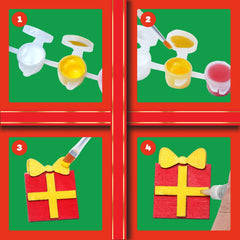 Christmas Wooden Magnet Painting Kit - Creative Arts & Crafts