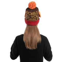 2-Piece Thanksgiving Pom-Pom Beanie Hats