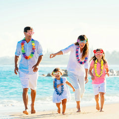 Luau Leis with Glasses, 24 Pack