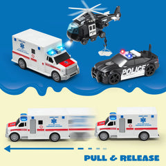 3-Piece City Hero Police Vehicle Toy Set