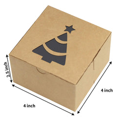 24 Kraft Cardboard Bakery Cookie Boxes
