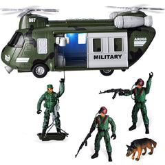 Friction Powered Helicopter Transport Toy