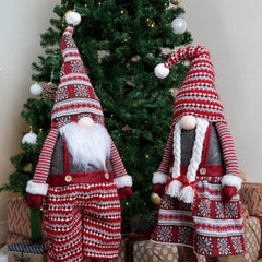 Tall Knitting Gnome Couple, 40 Inches
