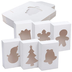 White Treat Boxes with Window, 24 Count