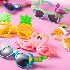 Luau Leis with Glasses, 24 Pack