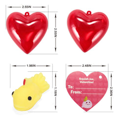 28-Pack Mochi Squishy Toys with Valentine's Day Cards for Kids