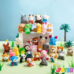 36-Piece Mini Plush Animal Toy Set (2.5 to 3 Inches, No Egg Shells)