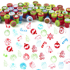 1.5-Inch Christmas Stamps Assortment, 50 Pieces