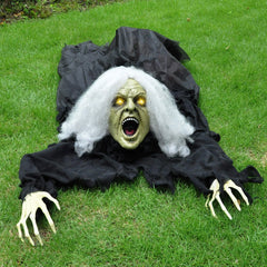 Halloween Light-Up Witch Ground Breaker Decoration