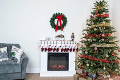 5-Inch Red and Black Buffalo Plaid Christmas Stockings, 12-Pack