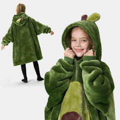 Kids' Sherpa Wearable Blanket - Avocado Shape