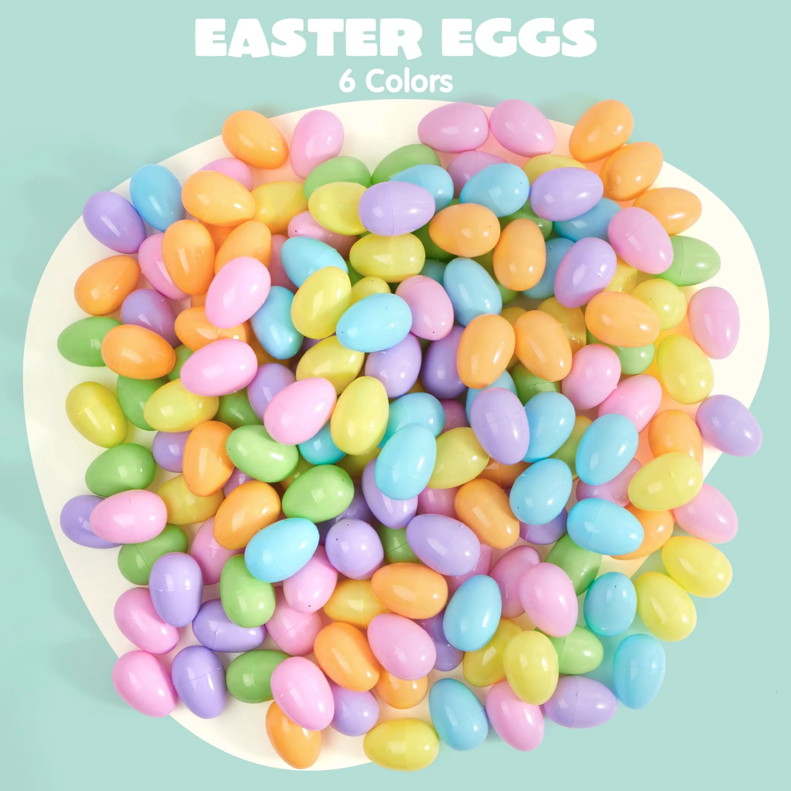 100 Pastel Plastic Fillable Easter Eggs for Hunt & Party Favors