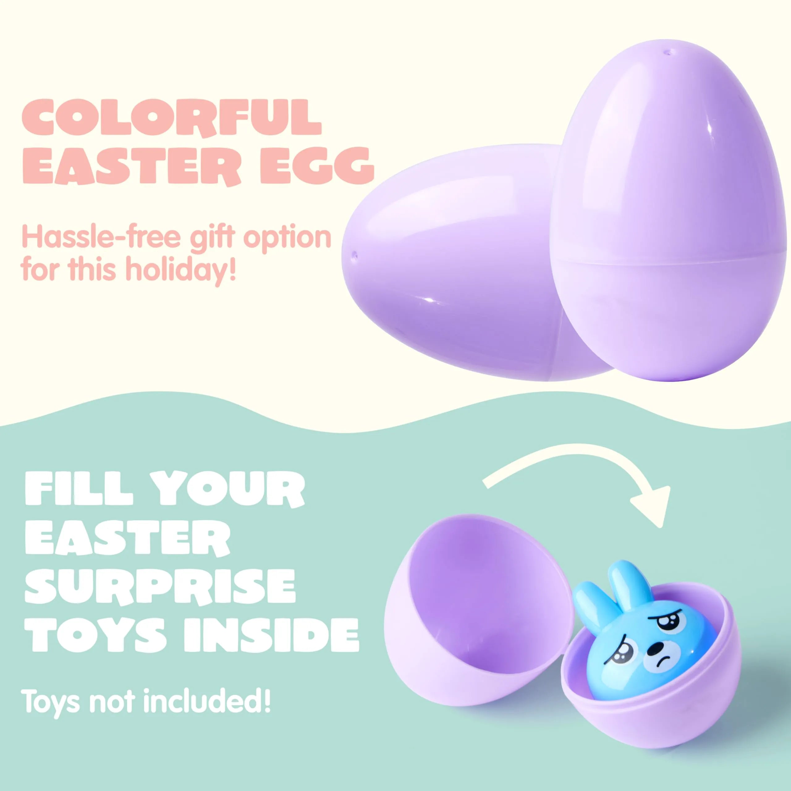 100 Pastel Plastic Fillable Easter Eggs for Hunt & Party Favors
