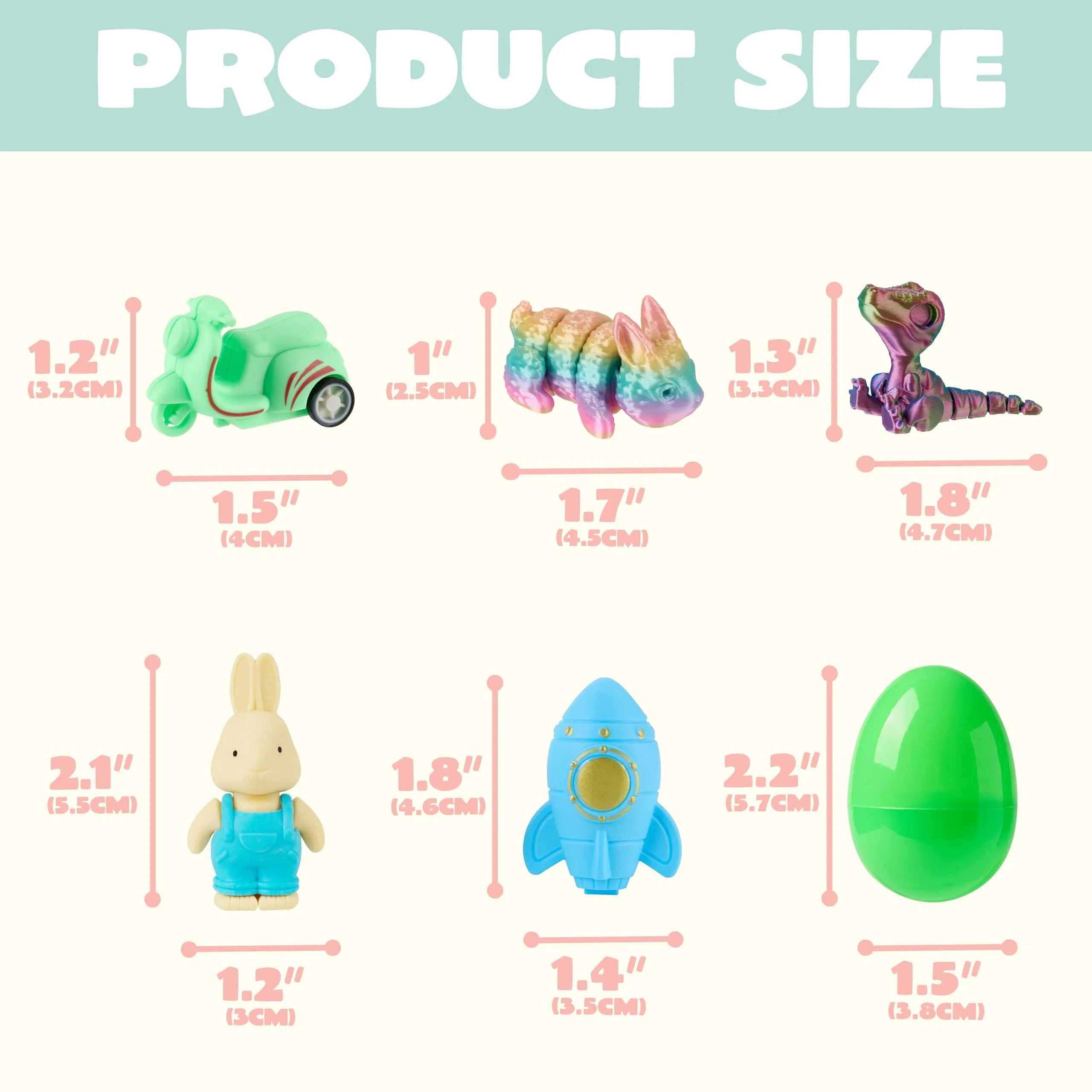 100 Prefilled Easter Eggs with Assorted Toys for Easter Egg Hunts, Basket Stuffers, and Classroom Prizes