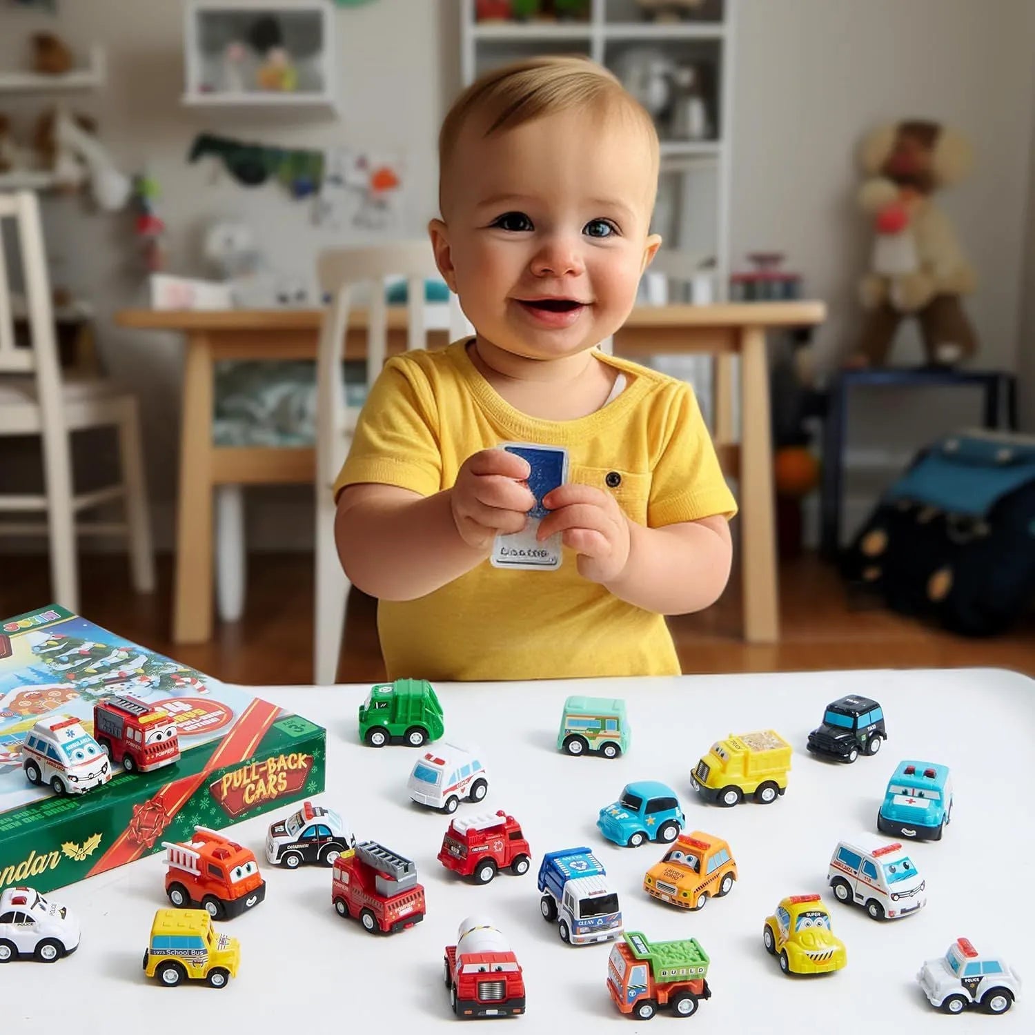 Kids' Advent Calendar with Pull-Back Car Toys