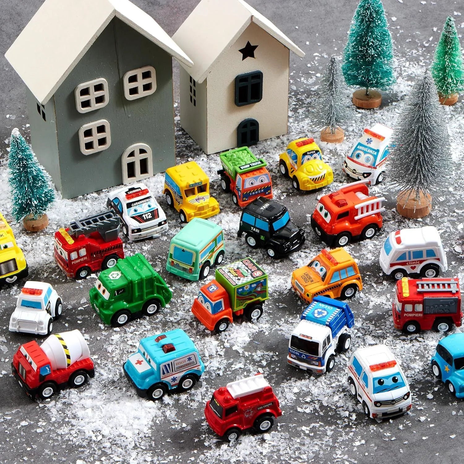 Kids' Advent Calendar with Pull-Back Car Toys