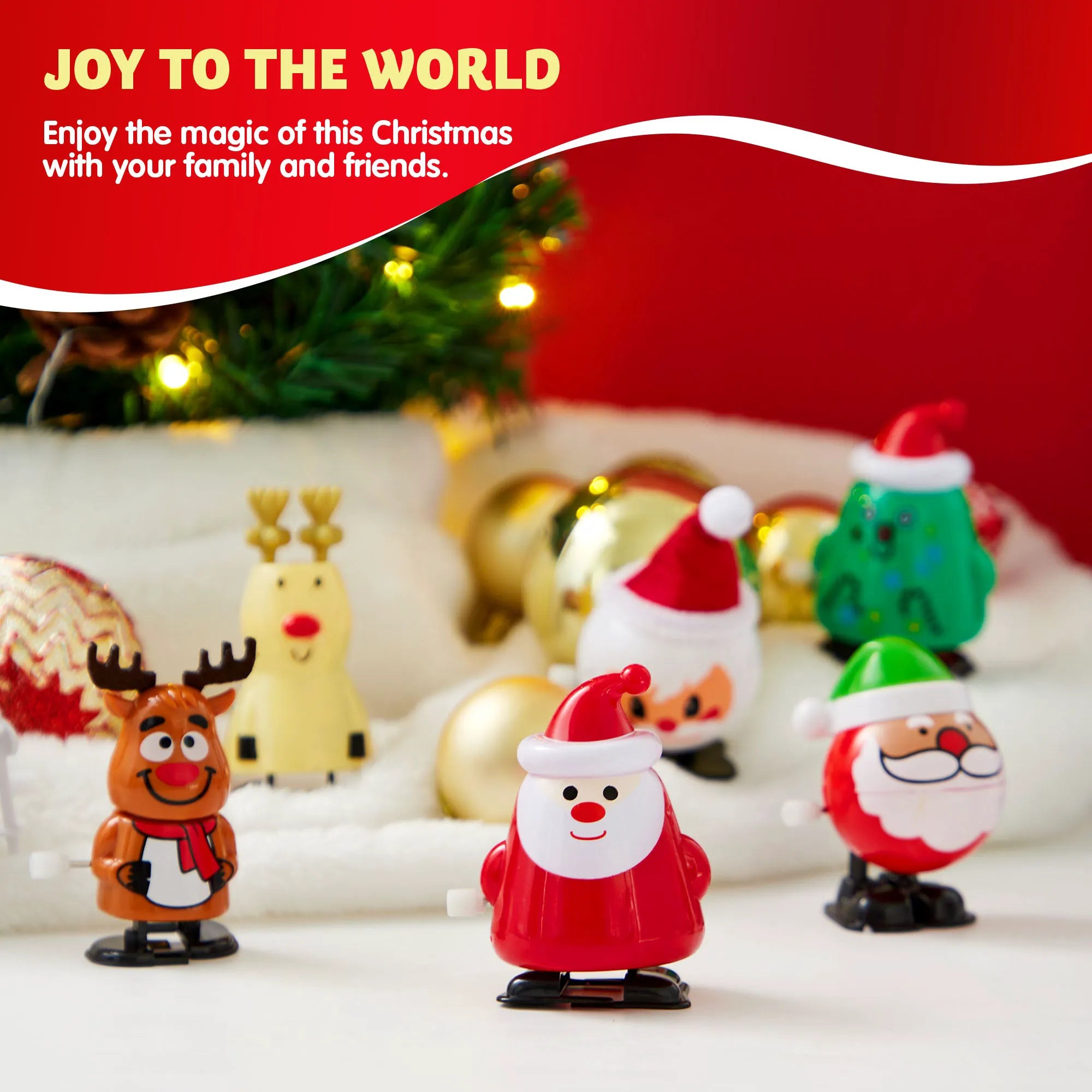 24 Pack Christmas Wind Up Toys - Festive Decorations and Gifts