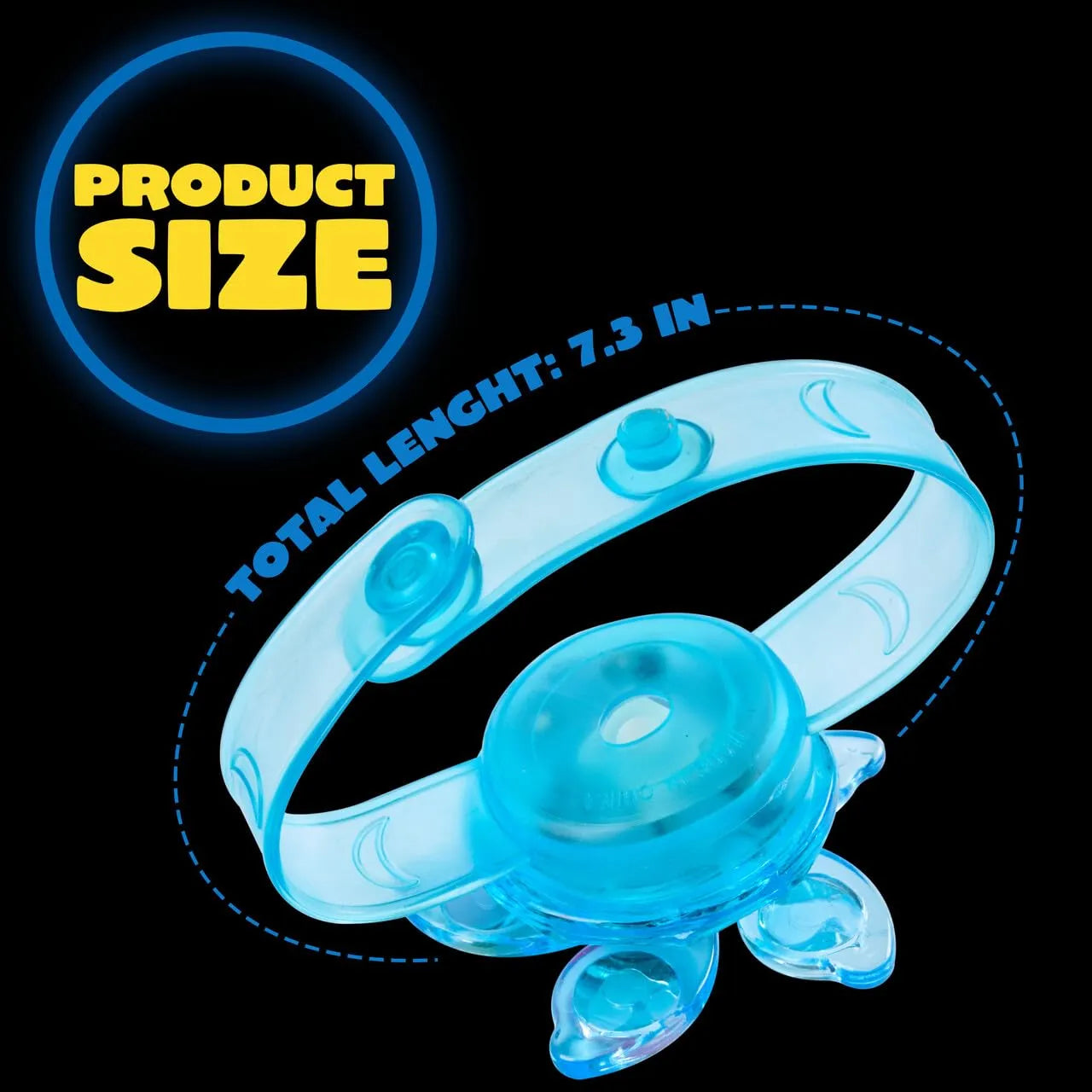 12 Pack LED Light Up Spinner Bracelets - Glow in the Dark Fidget Party Favors