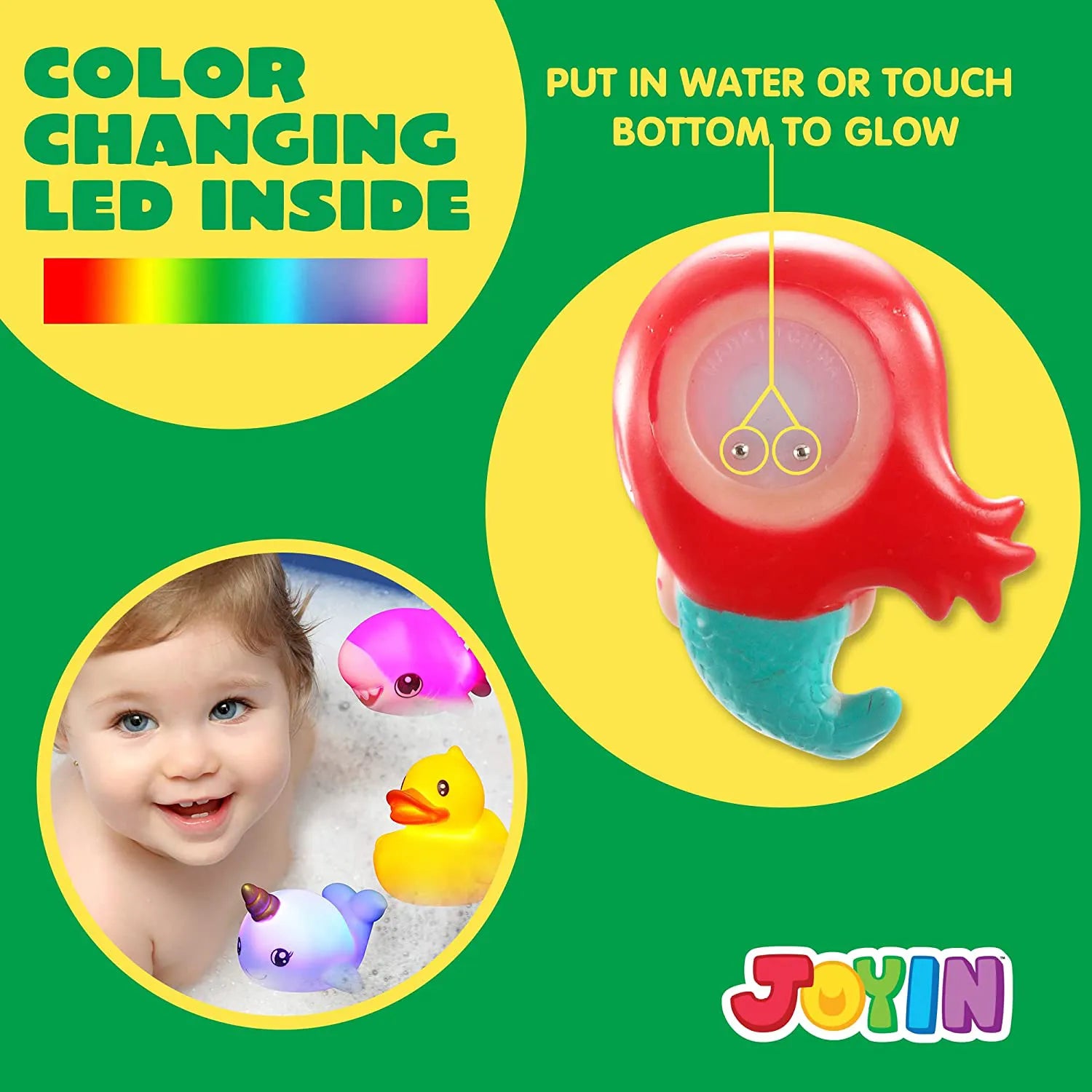 12 Packs Light-Up Bath Toys