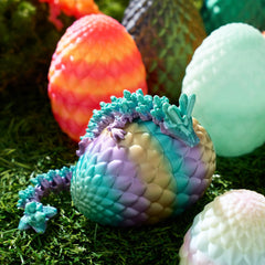 12 Pcs 3D Printed Articulated Dragon Eggs for Easter Party Favors, Egg Hunt & Classroom Prizes