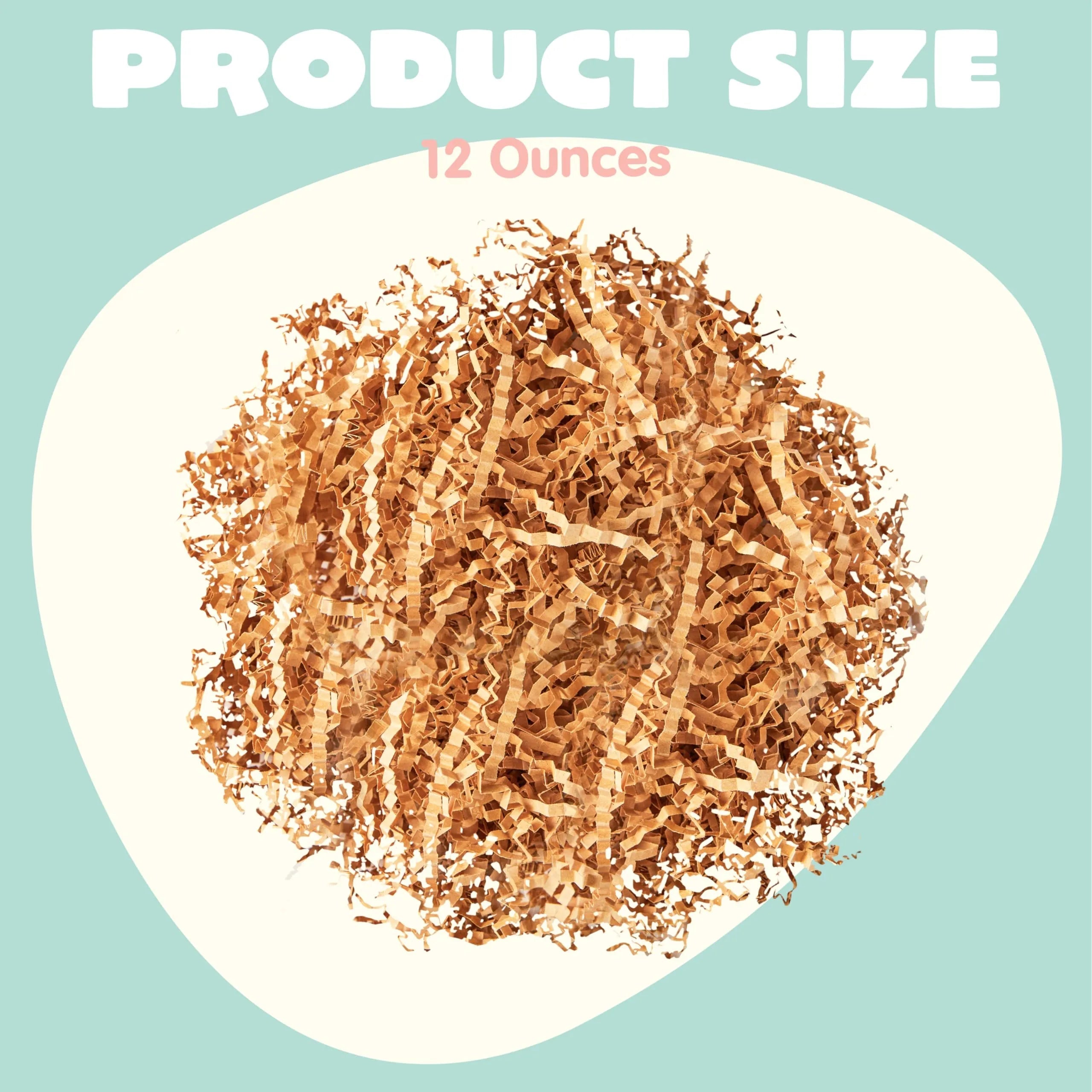 12 oz (340 g) Easter Pure Brown Recyclable Paper Grass