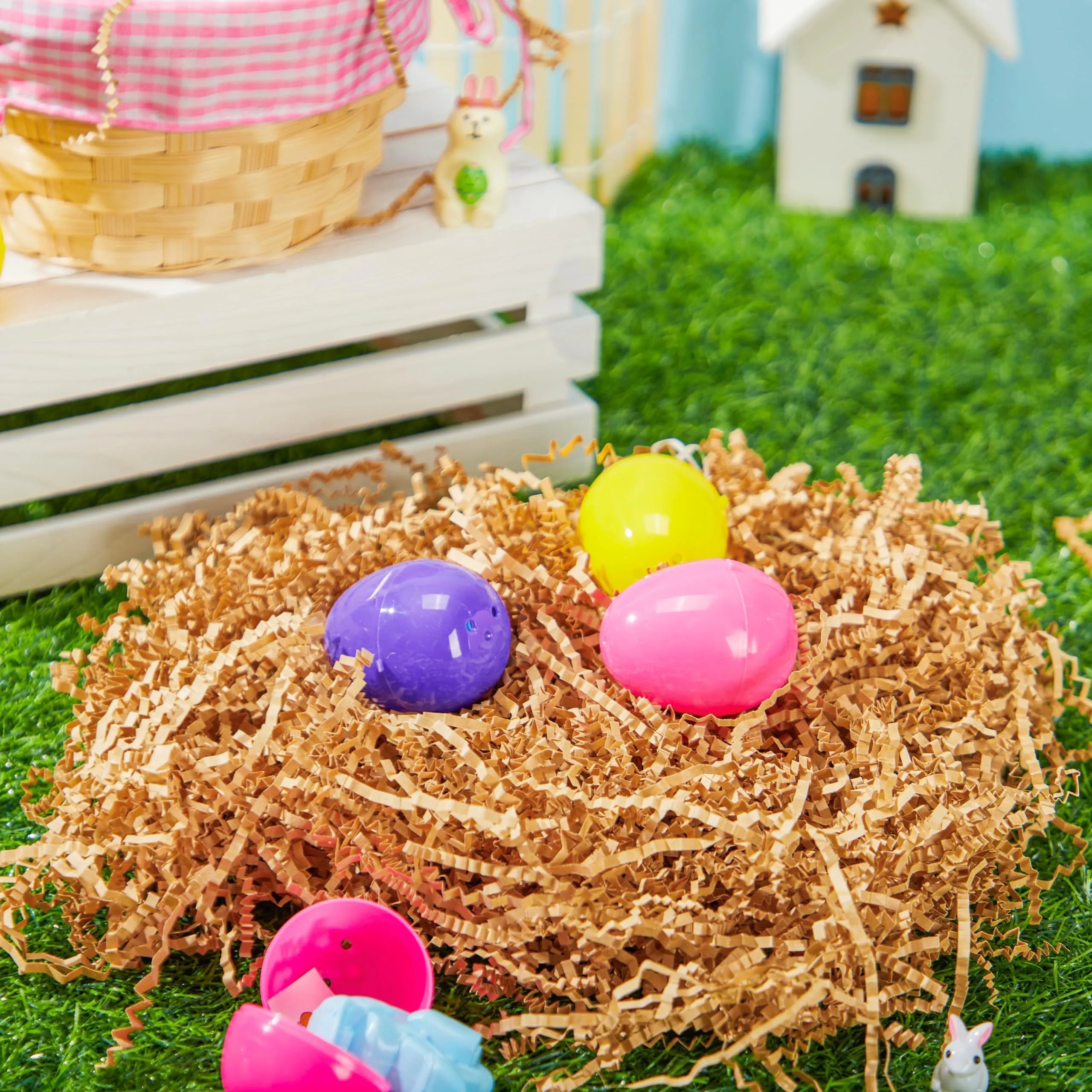 12 oz (340 g) Easter Pure Brown Recyclable Paper Grass