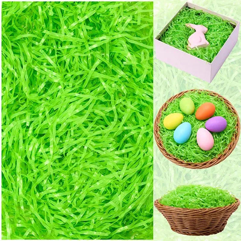 12oz (340g) Easter Light Green Plastic Fake Grass for Egg Hunt