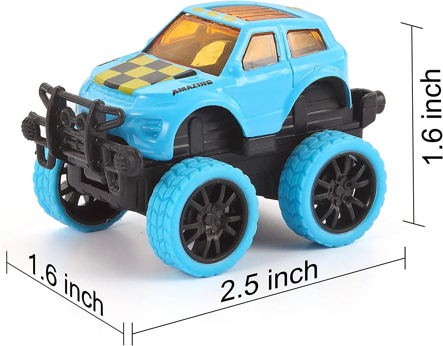 12Pcs 3.8in Monster Pullback Cars Prefilled Easter Eggs